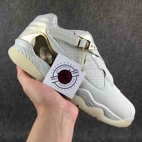 Air Jordan 8 Champions White Gold Low Cut Men Shoes